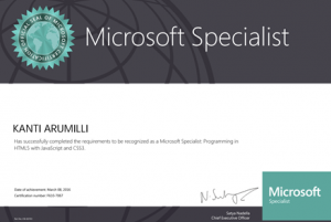 Microsoft Specialist Certification