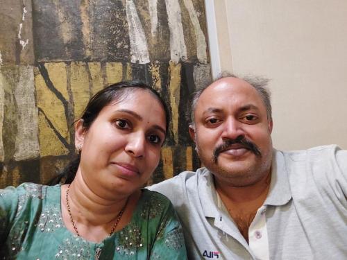 Founder Kanti Kalyan Arumilli with spouse in Hyderabad, India