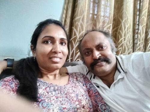 Founder Kanti Kalyan Arumilli with spouse in Hyderabad, India