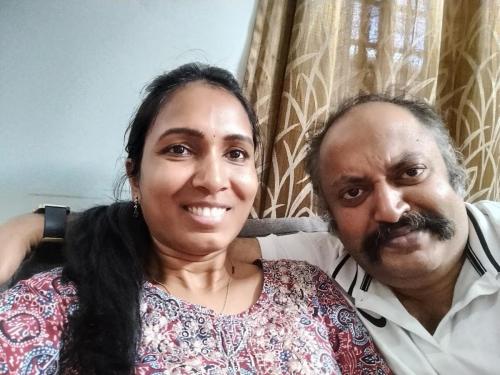 Founder Kanti Kalyan Arumilli with spouse in Hyderabad, India